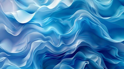 Obraz premium Abstract Art Blue Silk Waves Background