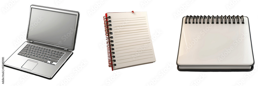 Wall mural notebook isolated on transparent background