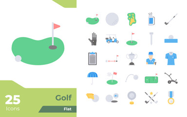 Golf Flat Icons