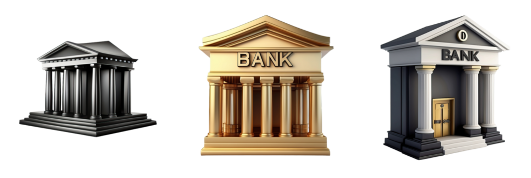 bank isolated on transparent background - Powered by Adobe