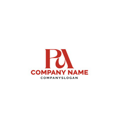 Letter PA logo design, vector logo design, illustration 