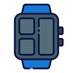 Smartwatch filled line icon