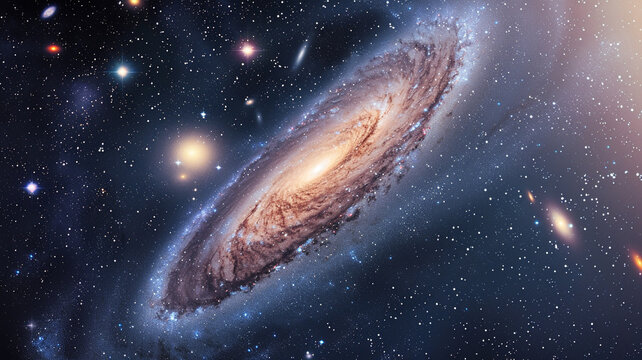 a galaxy in the space