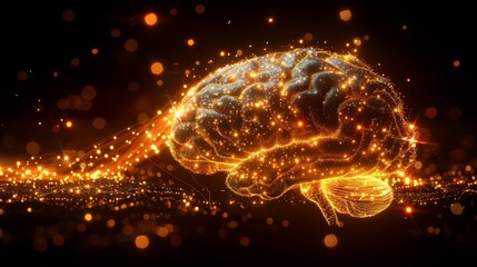 Neural network illustration, brain-like structure with connections, isolated on a simple background