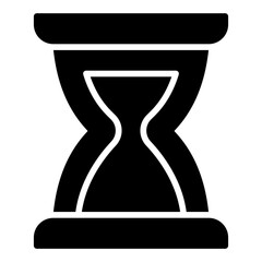 Time sandglass glyph icon