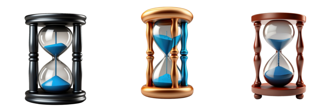 hourglass isolated on transparent background - Powered by Adobe