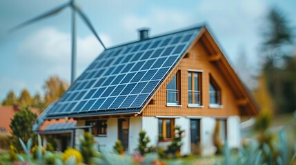 Renewable Energy Installation: solar panels, with engineers and technicians at work. Highlight the commitment to sustainability and clean energy.