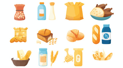 Gluten free icon in neumorphism style. Icons 