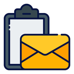 Chat Mail filled line icon