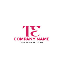 Letter TE logo design, vector logo design, illustration 