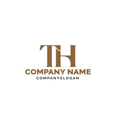 Letter TH logo design, vector logo design, illustration 