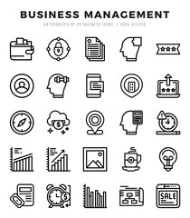 Business Management icons set. Vector illustration.