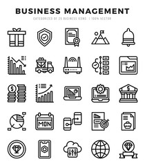 Business Management icons Pack. Lineal icons set. Business Management collection set.