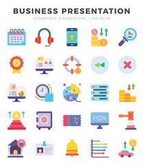 Business Presentation icon pack for your website. mobile. presentation. and logo design.