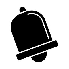 bell icon, silhouette vector isolated on white background. simple and modern design