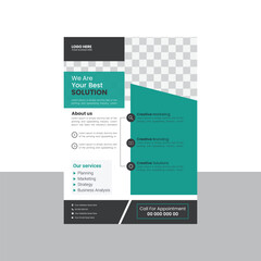 Flyer design with A4 size or business layout design.