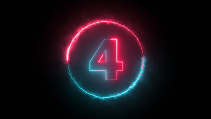 Neon light tube number 4
