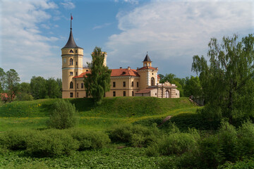 View of the Castle of the Russian Emperor Paul I-Marienthal (BIP fortress) on a sunny summer day,...