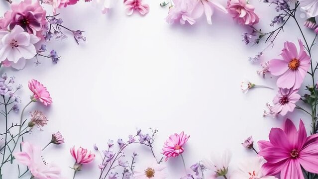 A frame of bright colors on a white background, ideal for decorating postcards, copy space