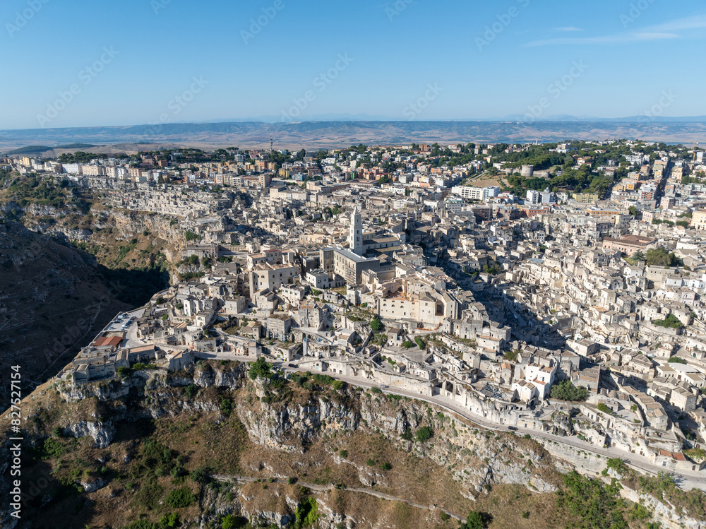 Sticker aerial view - sassi di matera, italy