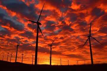 Obraz premium Harmony in Motion: Embracing the Elegance of Wind Energy