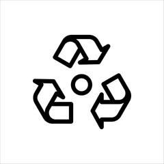 Recycle icon. Recycle icon vector illustration isolated on white background.