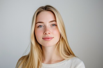 Graceful Smile: British Woman in Professional Studio Shot