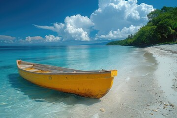 Sandy Beach Bliss: Canoeing in Paradise Waters