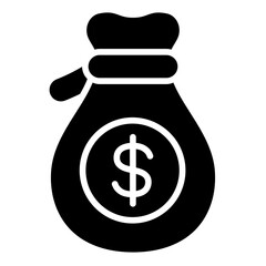Money Bag glyph icon