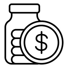 Money Growth line icon