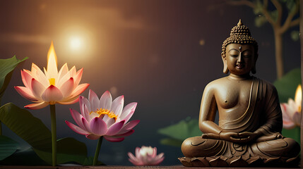 Background with Buddhist Vesak Theme