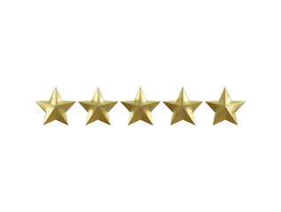 five stars ratting icon 3d render concept of customer feedback ratting icon vector illustration