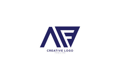 AF MF Abstract initial monogram letter alphabet logo design