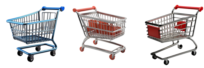 shopping cart isolated on transparent background