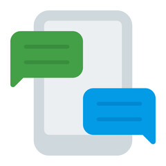 Phone Chat flat icon