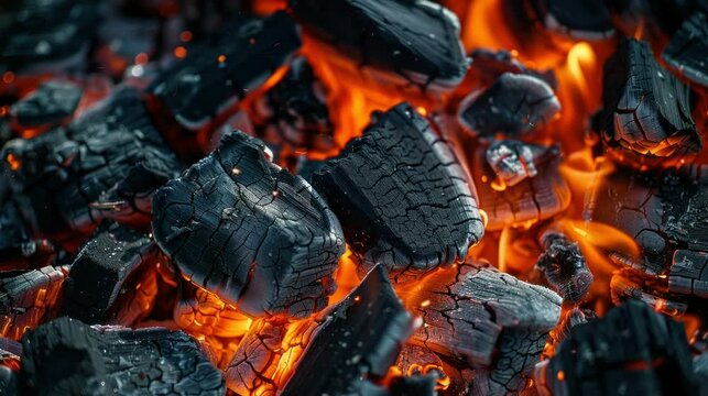 a very beautiful collection of burning hot charcoal. seamless looping time-lapse virtual 4k video Animation Background.
