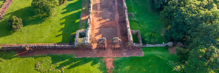 Jesuits Ruins. San Ignacio mini mission founded in 1632 by the Jesuits, Misiones Province, Argentina