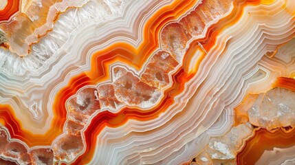 Vibrant Agate Slice with Multicolored Bands for Nature-Inspired Design and Decor