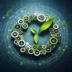 Sustainable economy. Recycling. Green Planet.