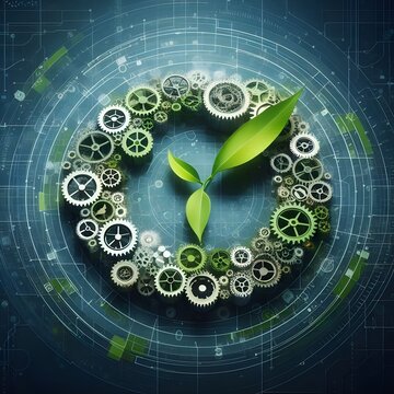 Sustainable economy. Recycling. Green Planet.