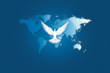 Vector graphic symbolizing peace and unity. suitable for all applications from web images to print materials, white background. Concept illustration.