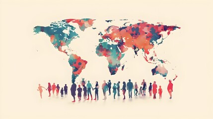 Global Population Growth Infographic with World Map