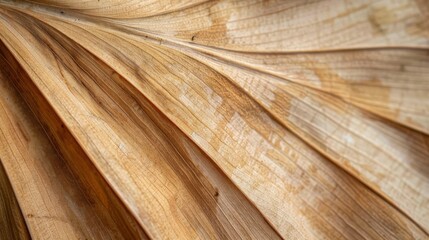 Detailed Close-Up of Dried Palm Leaf Surface Showing Natural Textures for Nature Backgrounds and Design Elements