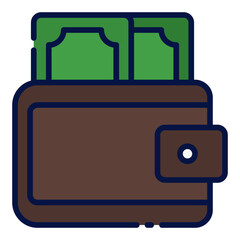 Wallet filled line icon