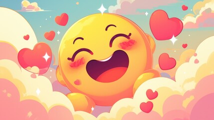 Ecstatic with love emoji design