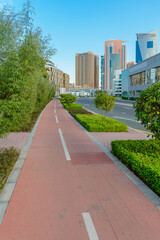 bike path in Dubai Internet City, UAE