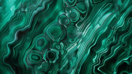 Textured Green Malachite Stone Pattern, Intricate Mineral Detail, Nature-Inspired Design for Wall Art or Background