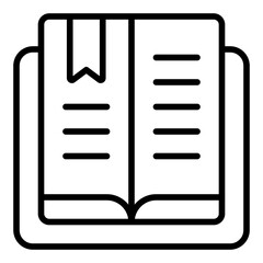 Book line icon