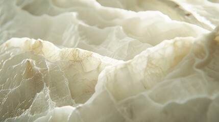 Textured White Alabaster Stone with Natural Veins for Interior Design Print and Poster Art