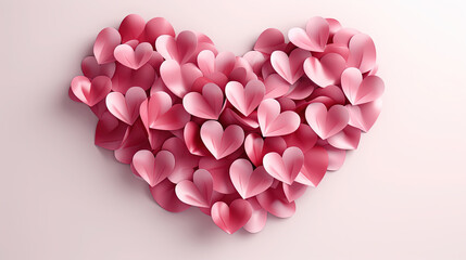 Obraz premium Contemporary Abstract Blur Gradient Heart Shape In Pink Color Background